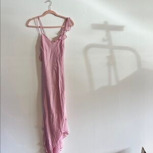 Topshop Asymmetrical Pink Dress